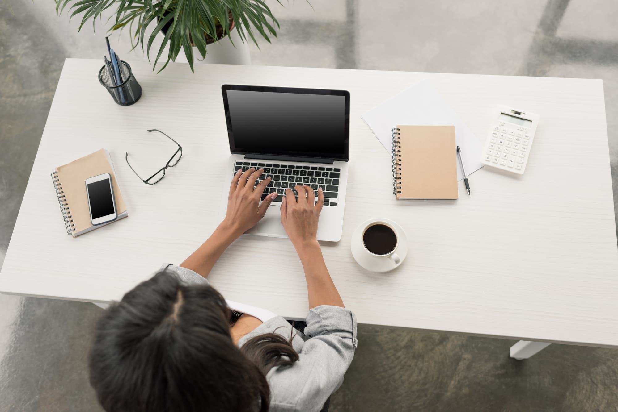 Business woman & laptop